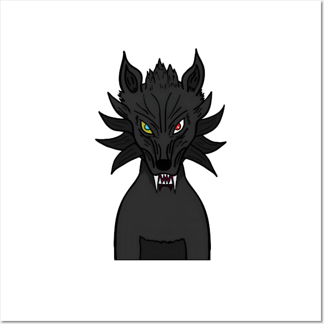 BussyWolves dark wolf Wall Art by micho2591